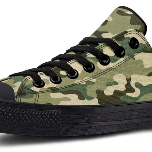 Soldier Camo Low-Top Sneakers | Rugged Tactical Streetwear Shoes